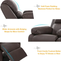 Kids Deluxe Recliner Chair with Storage Arms