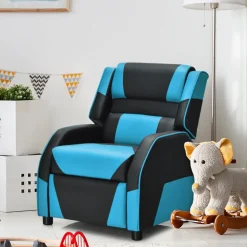 Kids Gaming Sofa Recliner with Headrest and Footrest