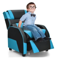 Kids Gaming Sofa Recliner with Headrest and Footrest