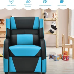Kids Gaming Sofa Recliner with Headrest and Footrest
