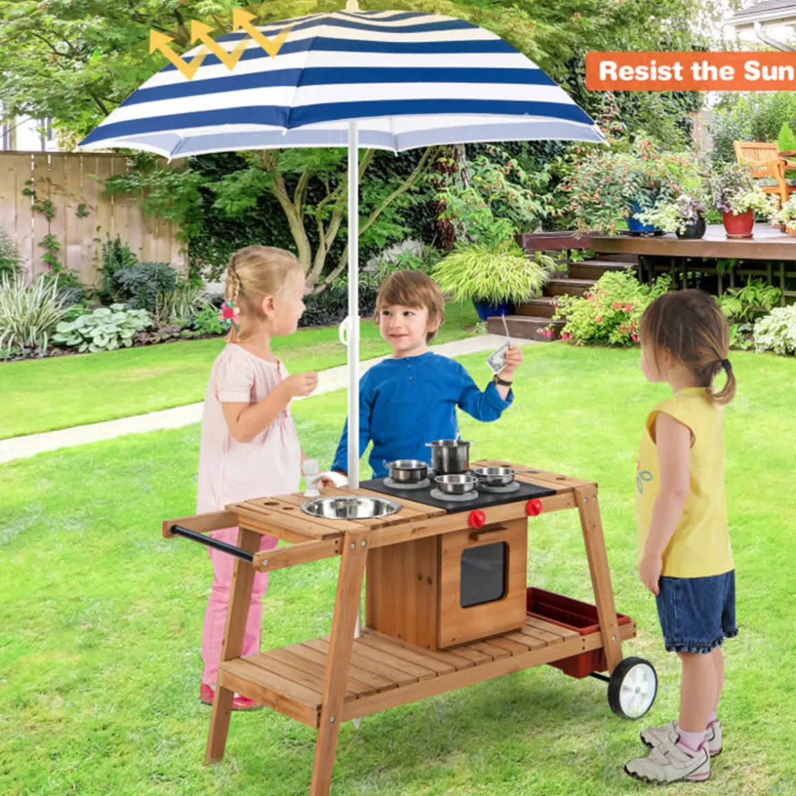 Kids Play Trolley with Sun Proof Umbrella