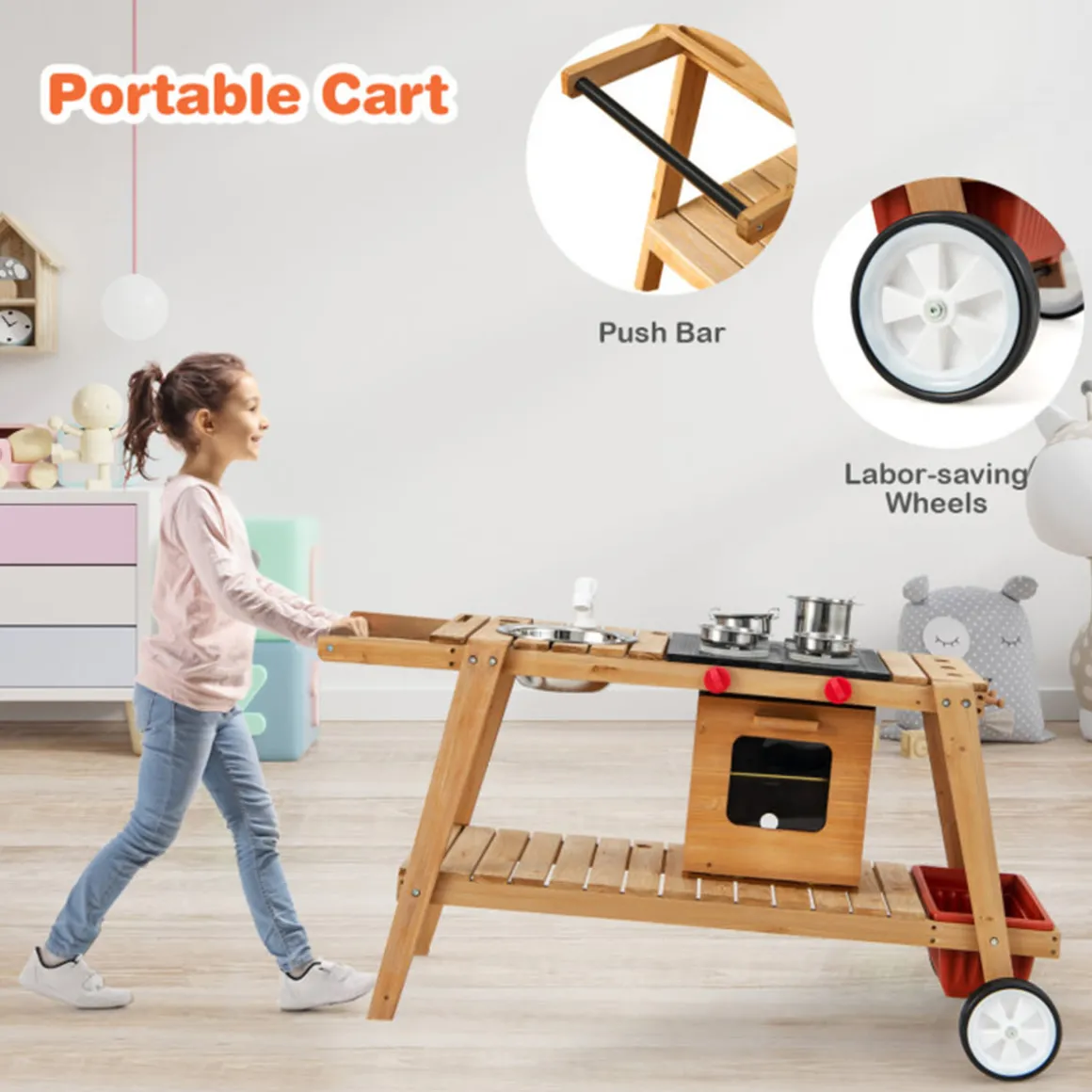 Kids Play Trolley with Sun Proof Umbrella