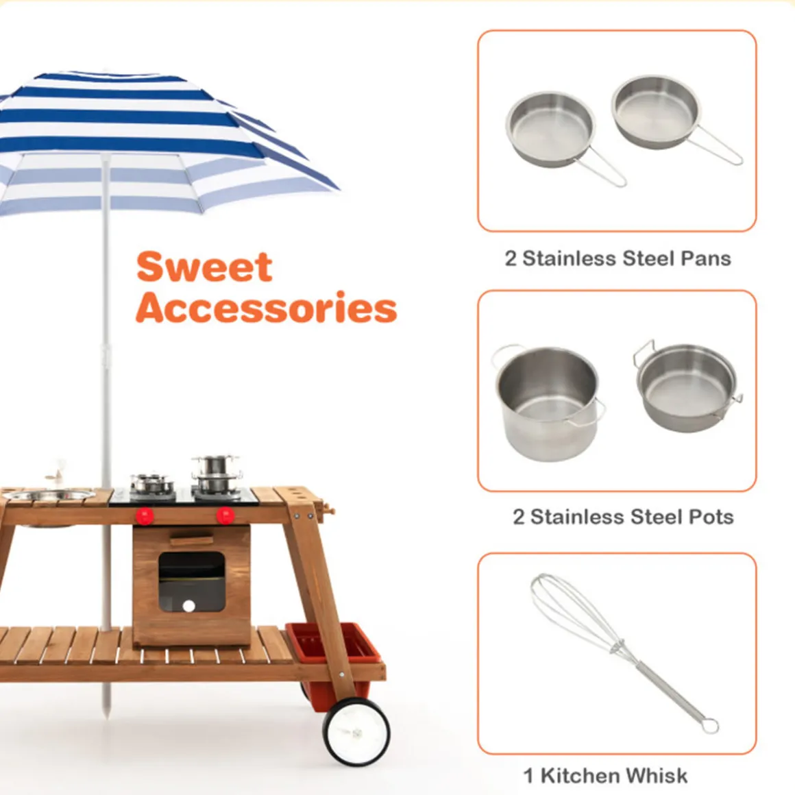 Kids Play Trolley with Sun Proof Umbrella