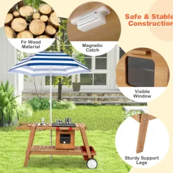 Kids Play Trolley with Sun Proof Umbrella