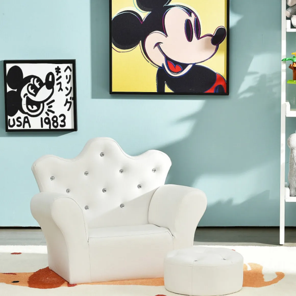 Kids Princess Sofa with Ottoman