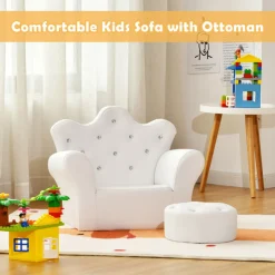 Kids Princess Sofa with Ottoman