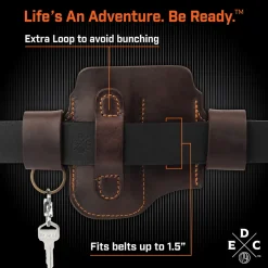 Leather Multitool Action Snap Belt Sheath