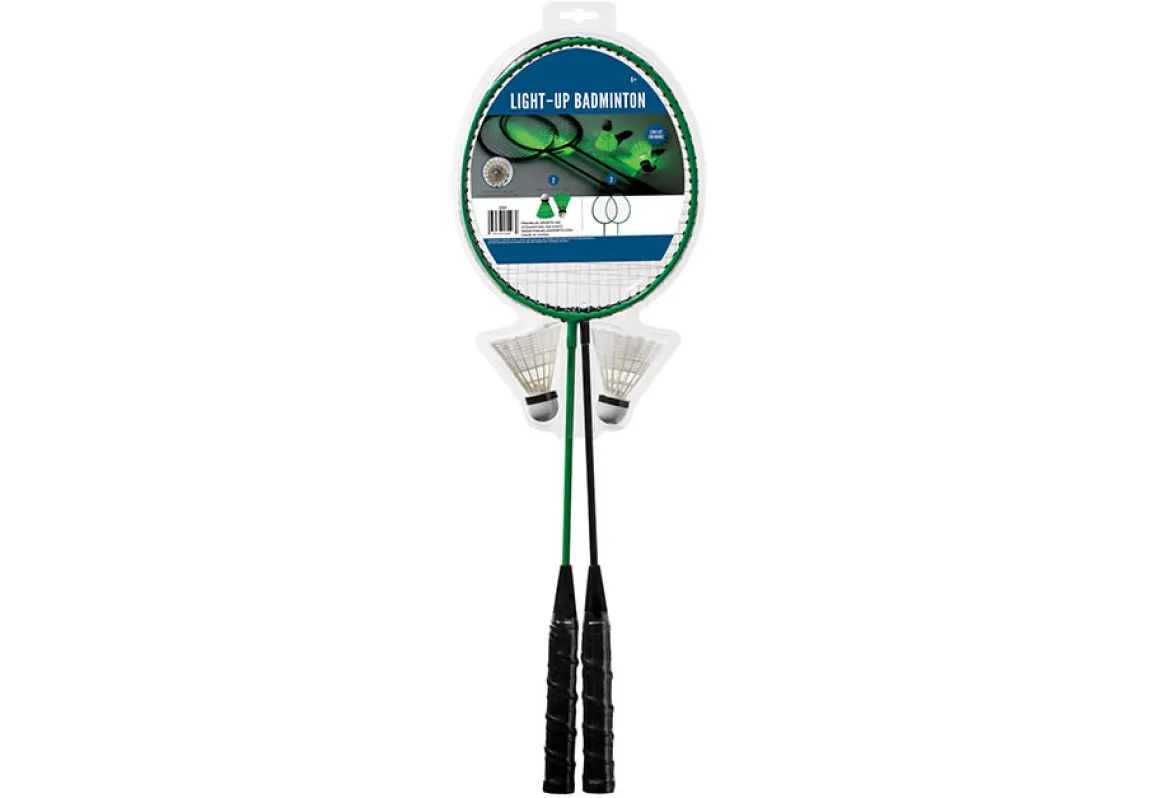 LED Badminton Racquet and Birdie Set