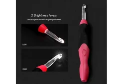 LED Crochet Hooks with Interchangeable Heads