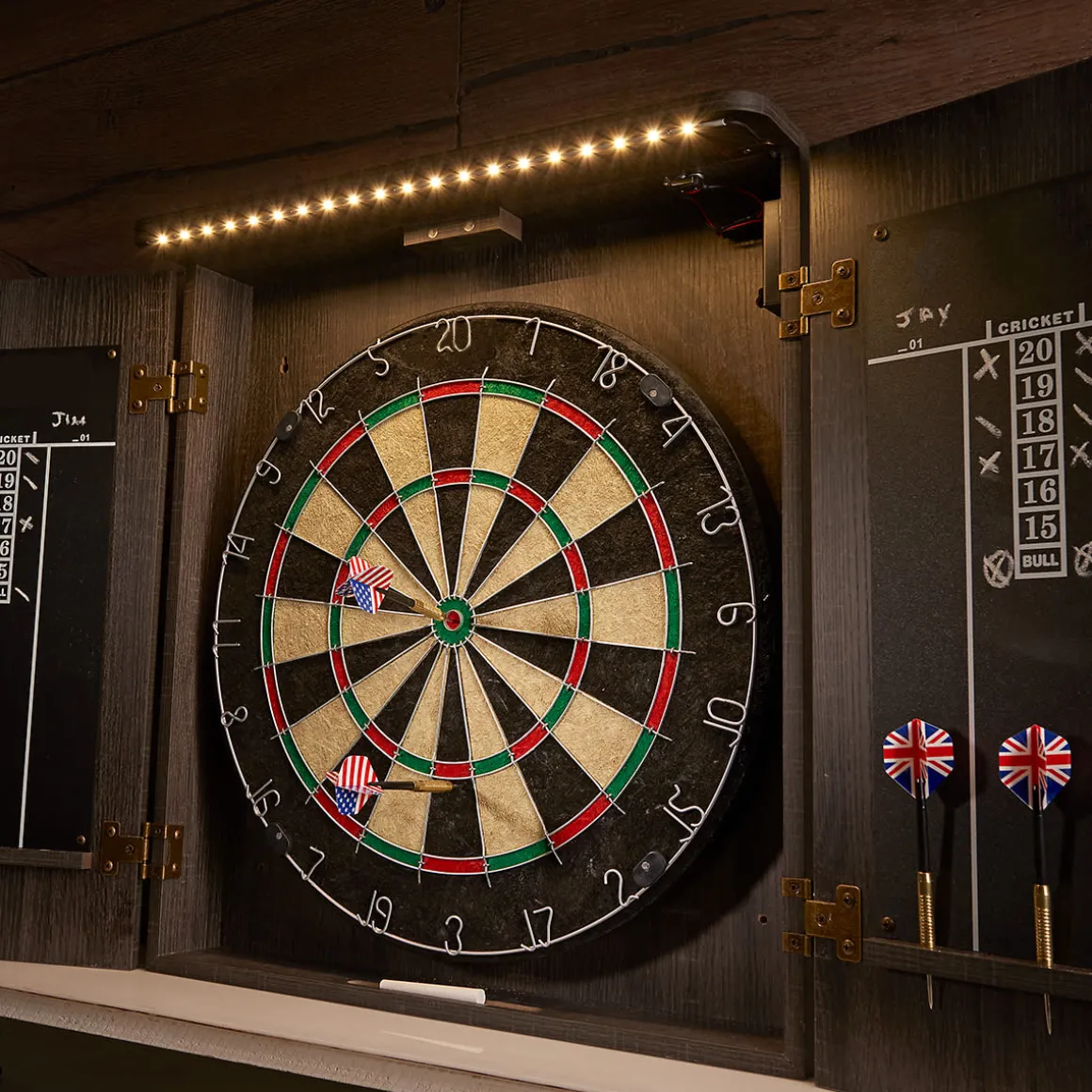 LED Dart Board Cabinet