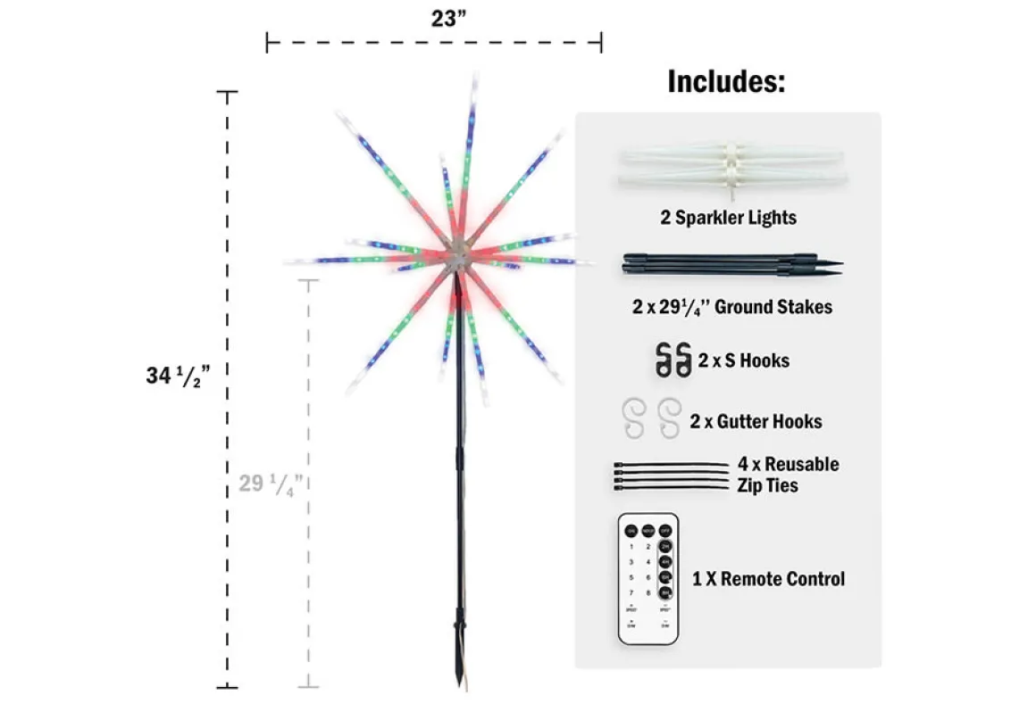 LED Garden Sparkler Lights (Set of 2)