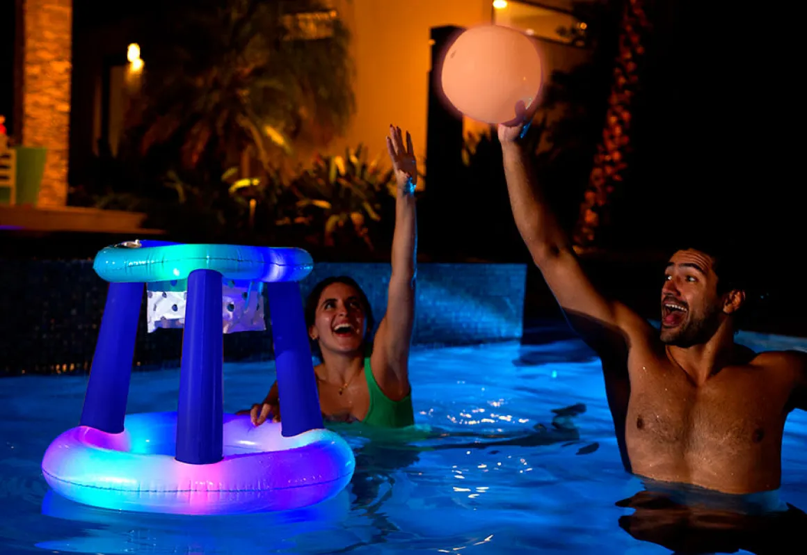 LED Inflatable Pool Basketball