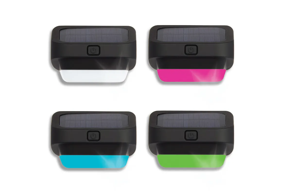 LED Solar Fence Lights (4-Pack)