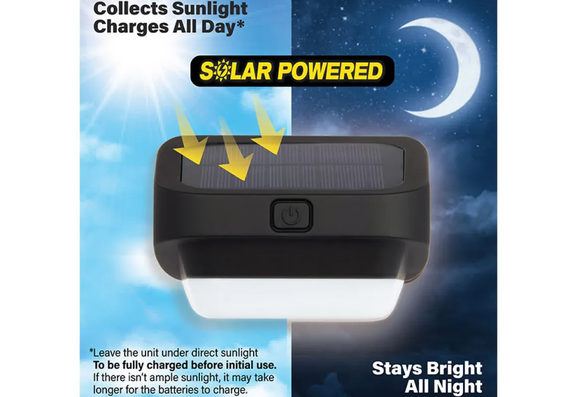 LED Solar Fence Lights (4-Pack)