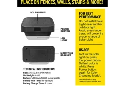 LED Solar Fence Lights (4-Pack)