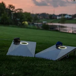 LED Wood Cornhole Set