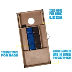 LED Wood Cornhole Set