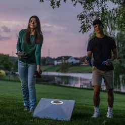 LED Wood Cornhole Set