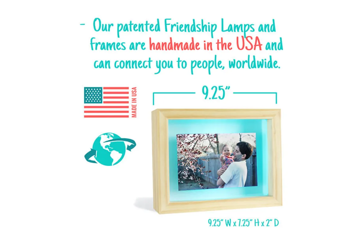 Long Distance Friendship Picture Frame Lamps (Set of 2)