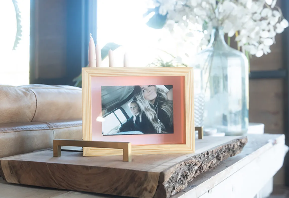 Long Distance Friendship Picture Frame Lamps (Set of 2)