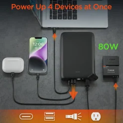 24,000mAh Laptop Power Bank with AC Outlet