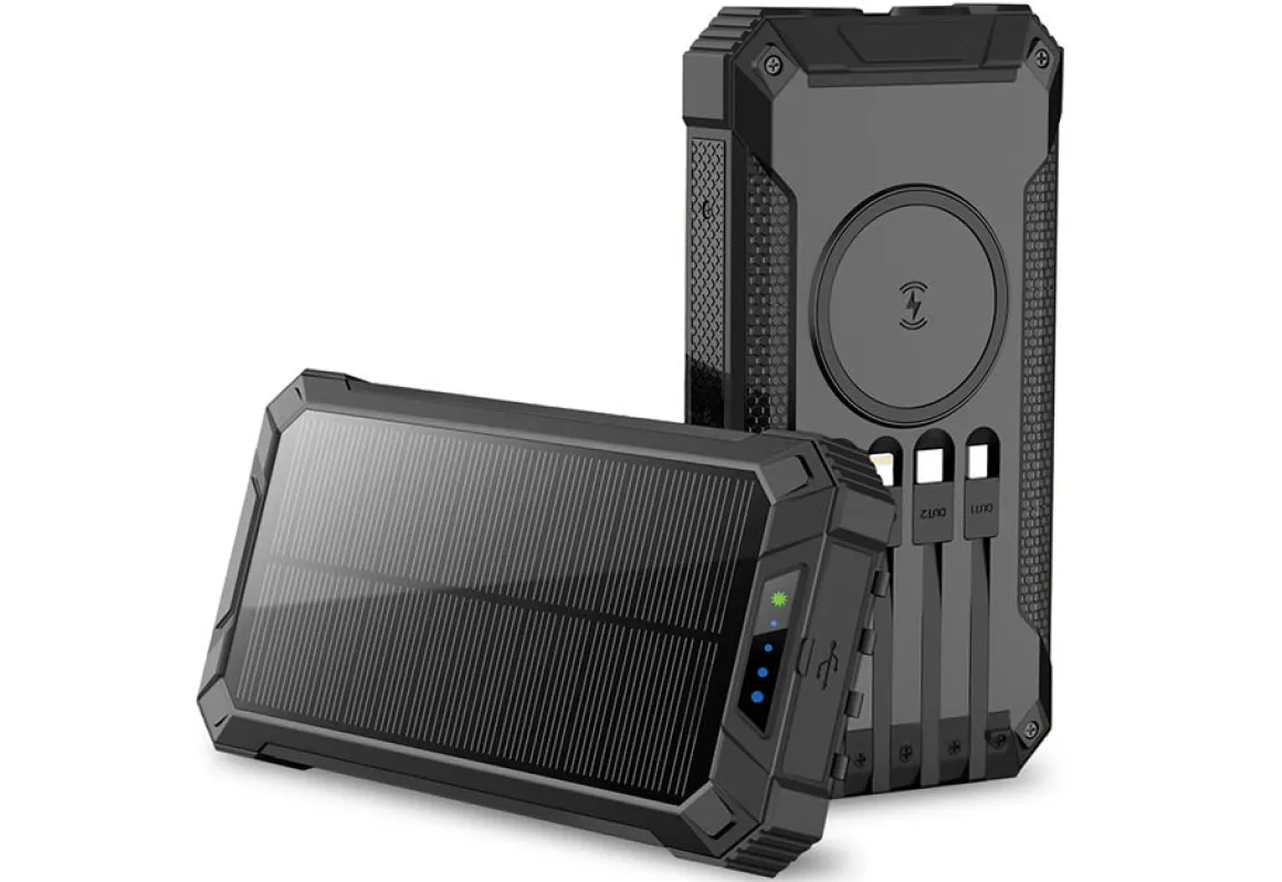 20000mAh Solar Power Bank with Wireless Charging