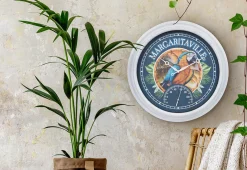 Margaritaville Indoor/Outdoor Wall Clock with Temperature