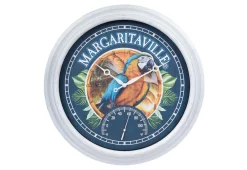 Margaritaville Indoor/Outdoor Wall Clock with Temperature