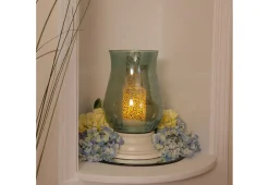 Mercury Glass Hurricane with Flameless Wax Candle