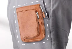 Minimalist Zippered RFID Front Pocket Wallet