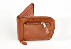 Minimalist Zippered RFID Front Pocket Wallet
