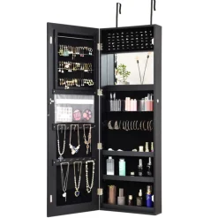 Mirrored Jewelry Cabinet Organizer