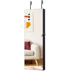 Mirrored Jewelry Cabinet Organizer