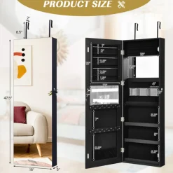 Mirrored Jewelry Cabinet Organizer