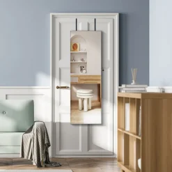 Mirrored Jewelry Cabinet Organizer