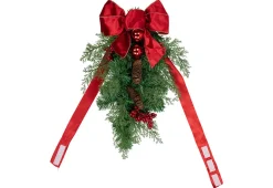 Mixed Cedar and Pine Christmas Chair Back Swags (Set of 2)