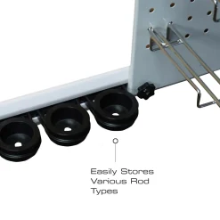 Modular 5 Fishing Rod Rack and Tackle Organizer