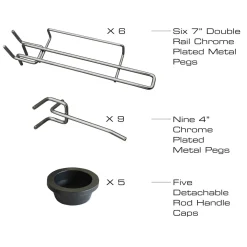 Modular 5 Fishing Rod Rack and Tackle Organizer