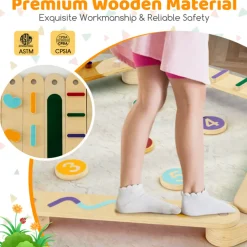 Montessori Balance Beam Set with Stepping Stones