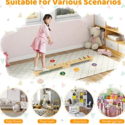 Montessori Balance Beam Set with Stepping Stones