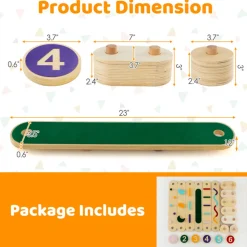 Montessori Balance Beam Set with Stepping Stones