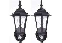 Motion Activated Outdoor Wall Sconces (2-Pack)