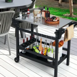 Movable Outdoor Food Prep Cart