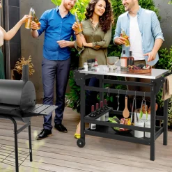 Movable Outdoor Food Prep Cart