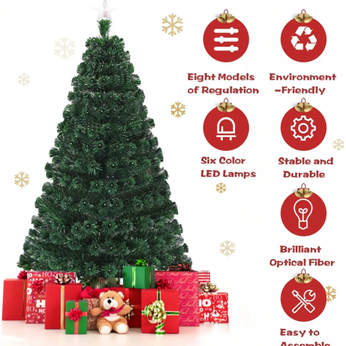 Multicolor Pre-lit Artificial Christmas Tree