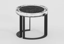 Outdoor Solar Powered LED Garden Table (Set of 2)