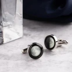 Personalized Choose Your Moon Phase Moonrise Cufflinks