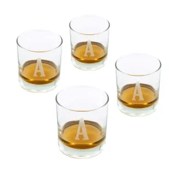 Personalized Engraved Whiskey Glasses (Set of 4)