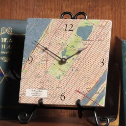 Personalized Marble Map Clock