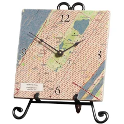 Personalized Marble Map Clock